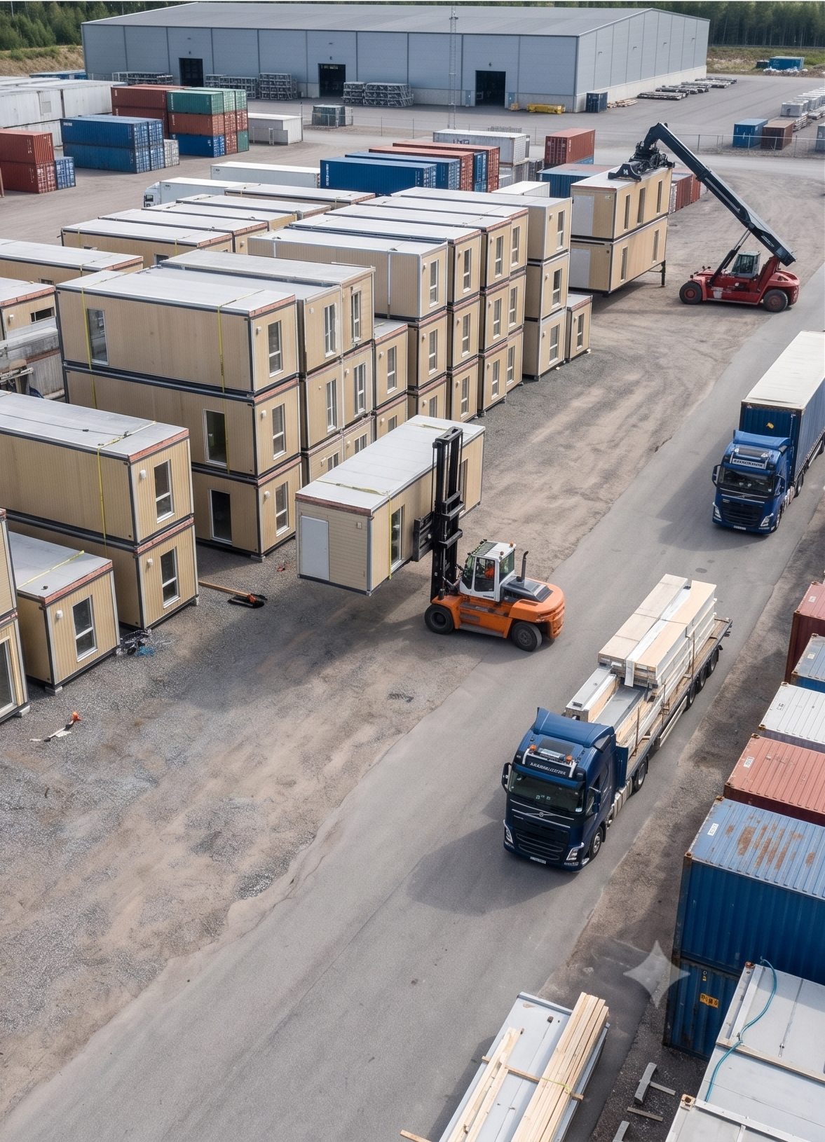 Bygglogistik och truck